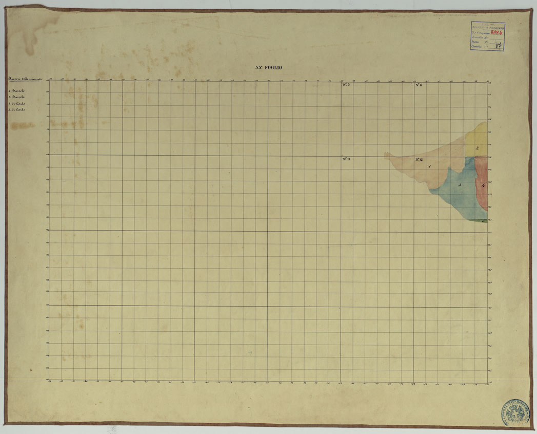 (N:14653) CARTA TOPOGRAFICA DELLA REGIONE DI PALERMO LEVATA  DAL REALE OFFICIO TOPOGRAFICO DI NAPOLI - 55 Foglio (CA007183) Carte e stampe antiche: riproduzione a colori su carta (formato A1)