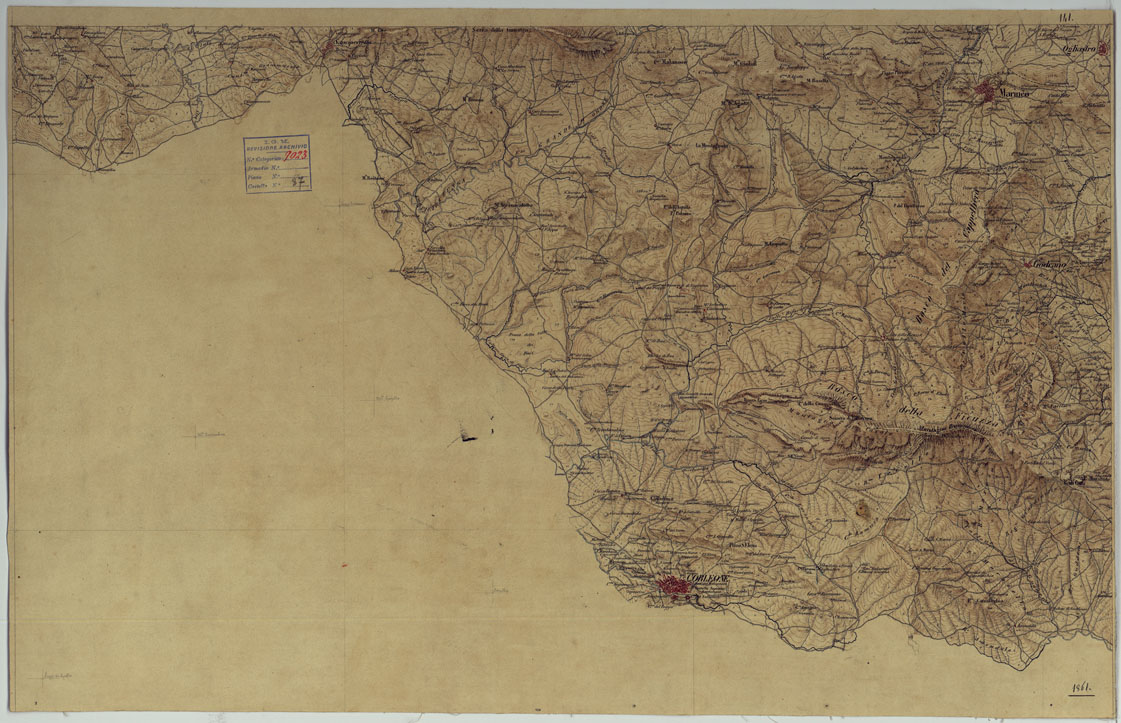 (N:13095) PALERMO E DINTORNI - Foglio 5 - Corleone, Marineo (CA007215) Carte e stampe antiche: riproduzione a colori su carta (formato A1)