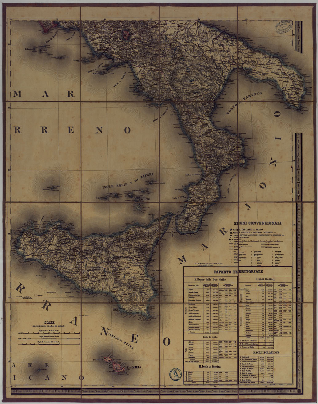(N:18203) CARTA STRADALE E POSTALE D'ITALIA - Foglio 3 (CA007265) Carte e stampe antiche: riproduzione a colori su carta (formato A1)