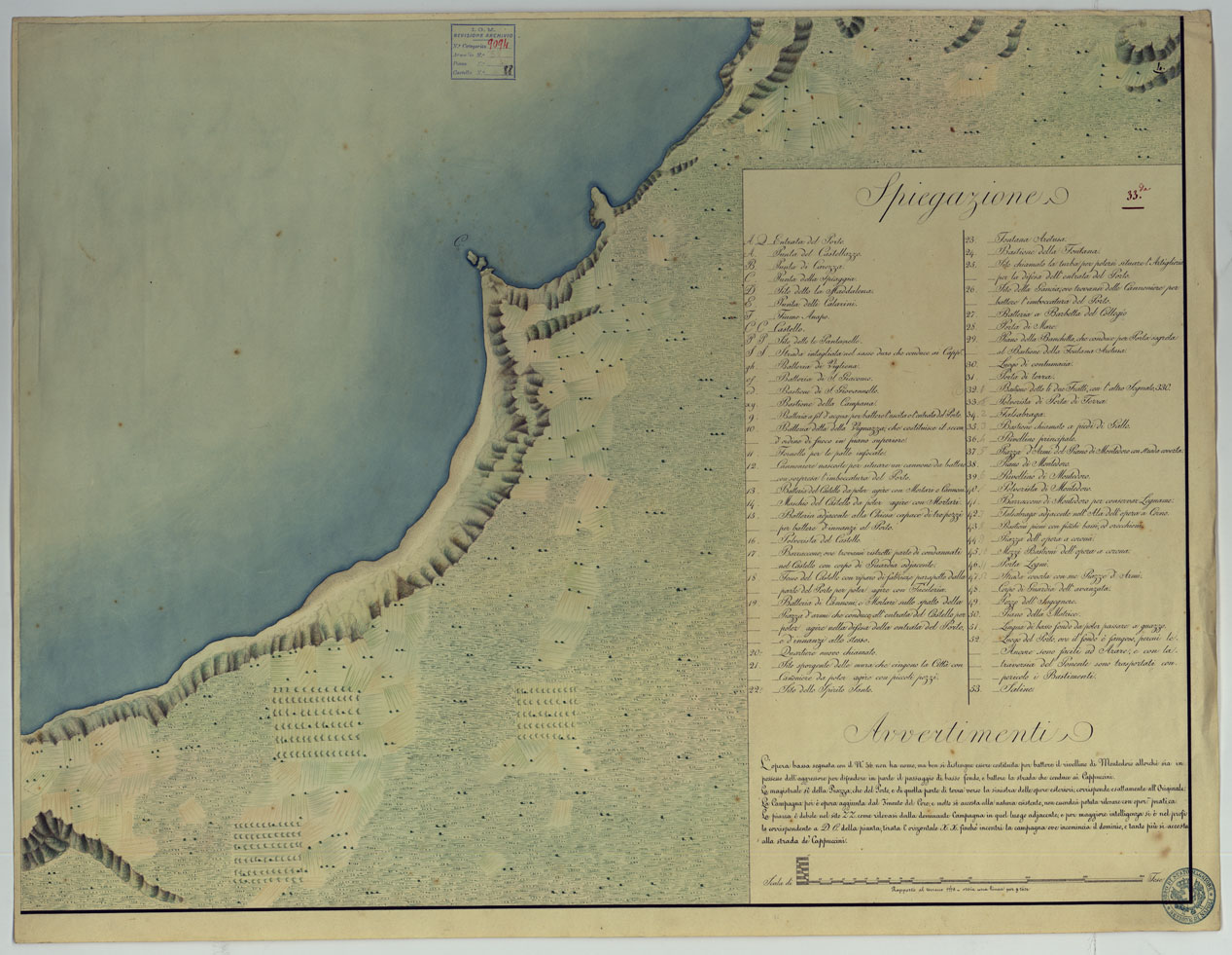 (N:14600) PIANTA DELLA REAL PIAZZA DI SIRACUSA E DINTORNI - FOGLIO 4 (CA007289) Carte e stampe antiche: riproduzione a colori su carta (formato A1)