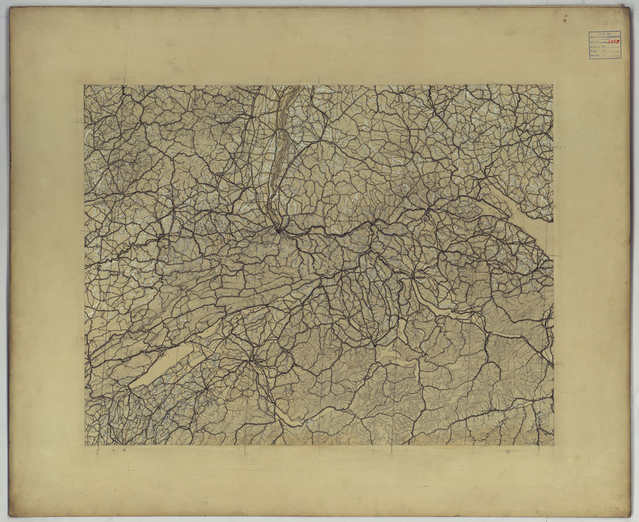 (N:25294) BERNA. (CA007734) Carte e stampe antiche: riproduzione a colori su carta (formato A1)