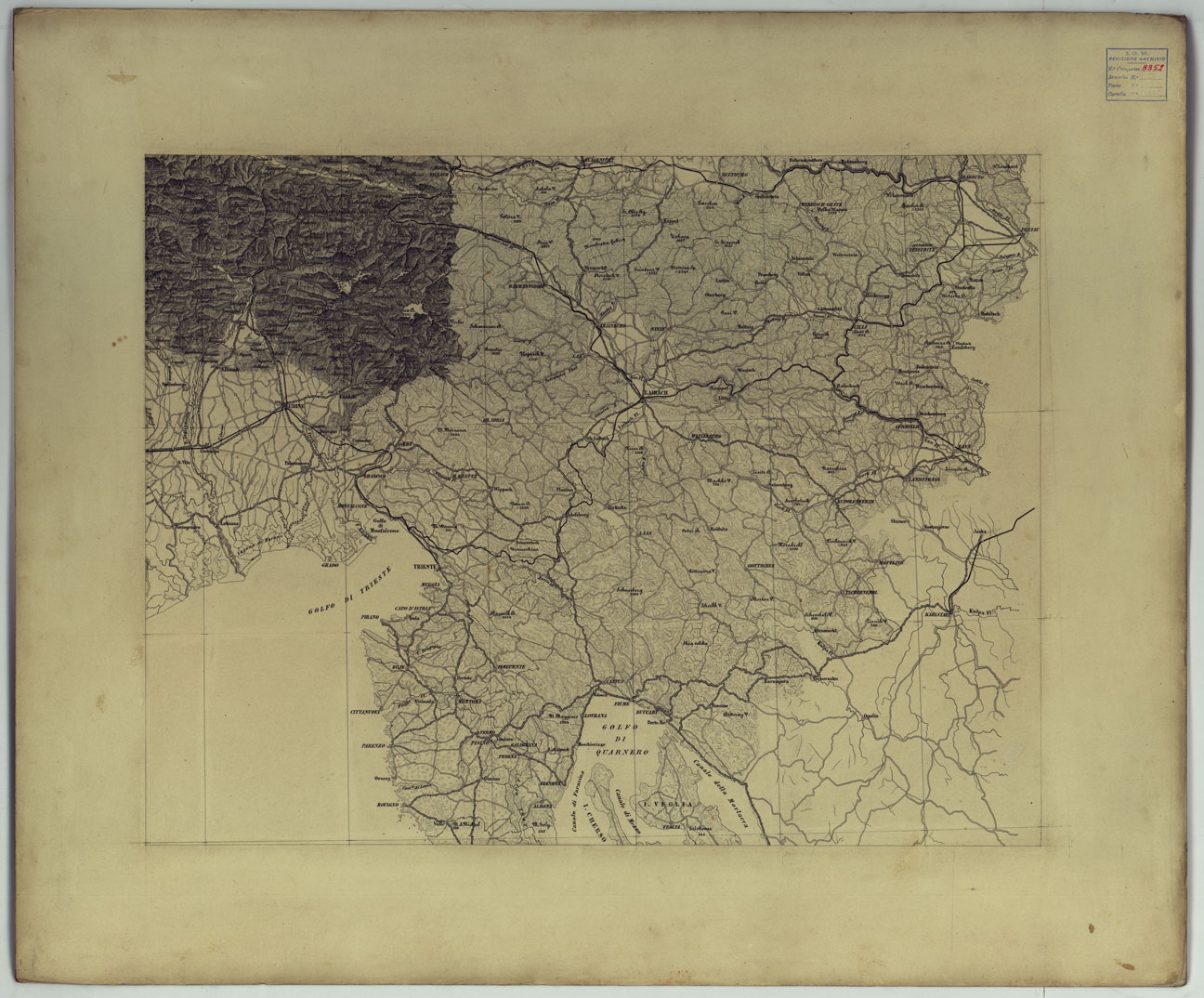(N:17187) UDINE. (CA007745) Carte e stampe antiche: riproduzione a colori su carta (formato A1)