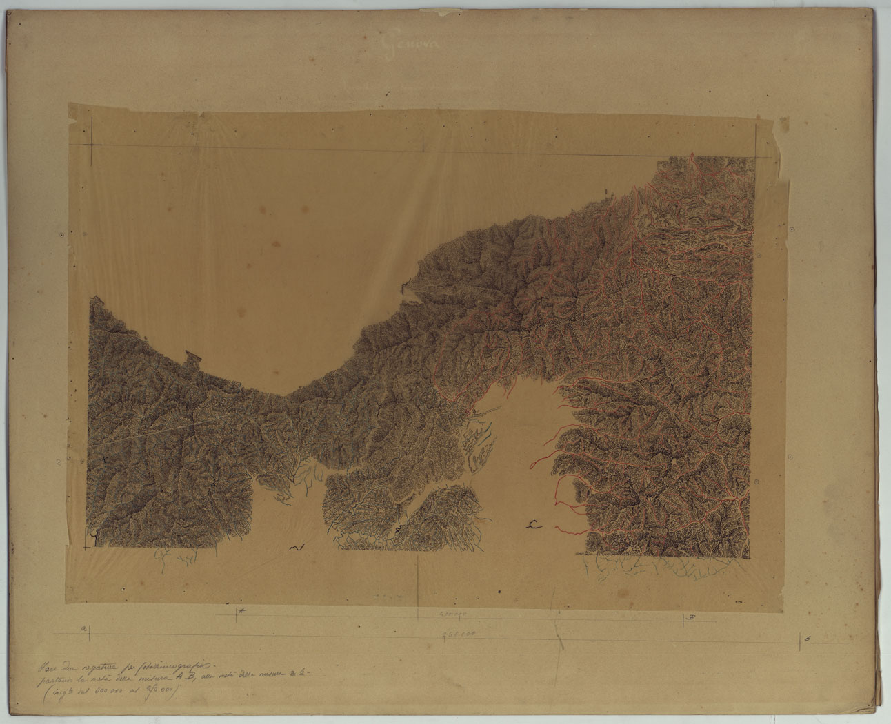 (N:25301) GENOVA. (CA007748) Carte e stampe antiche: riproduzione a colori su carta (formato A1)
