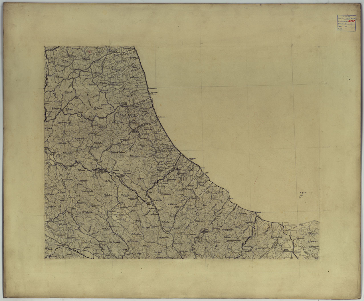 (N:17204) CHIETI (CA007759) Carte e stampe antiche: riproduzione a colori su carta (formato A1)