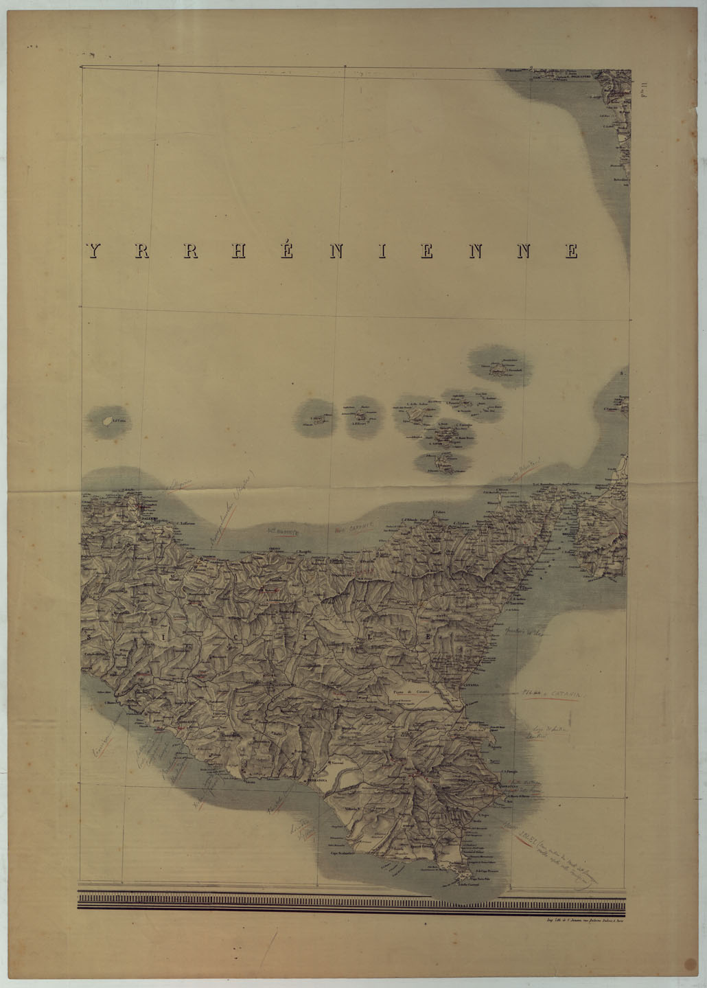 (N:17256) CARTE DU ROYAUME D'ITALIE - Foglio 11
 (CA007809) Carte e stampe antiche: riproduzione a colori su carta (formato A1)