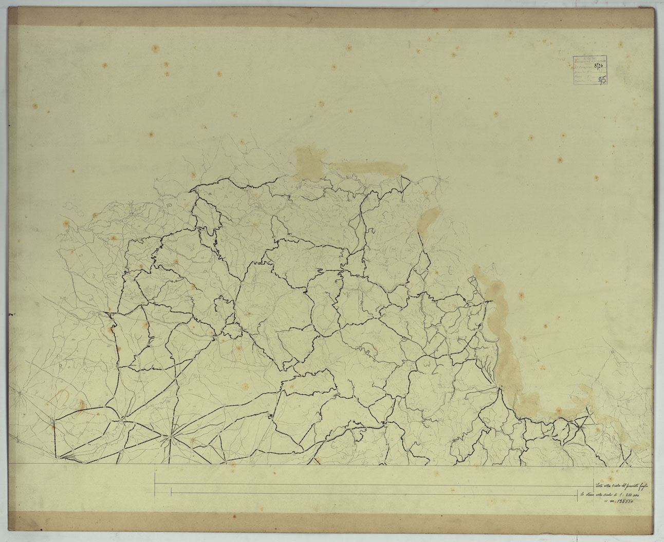 (N:17290) CARTA PER LA MONOGRAFIA DELLA CAPITANATA - Foglio nord-nero (CA007832) Carte e stampe antiche: riproduzione a colori su carta (formato A1)