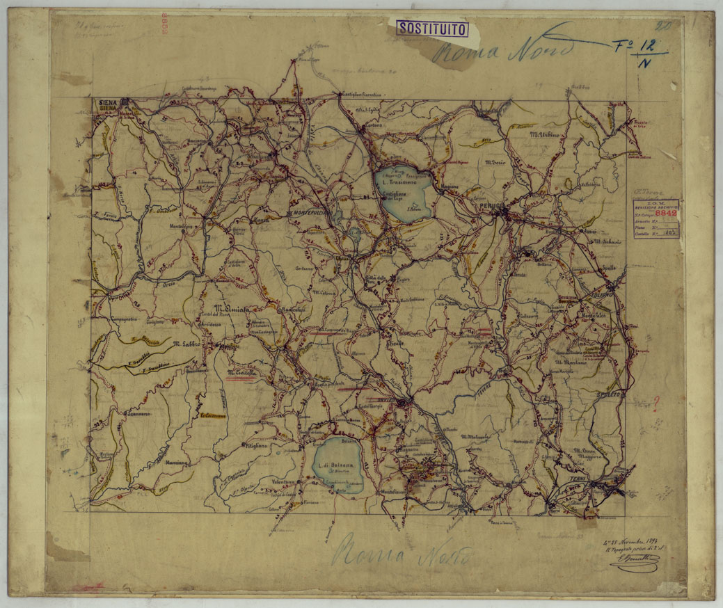 (N:25472) CARTA ITINERARIA MONTATA SU CARTONCINO - FOGLIO 12. (CA008335) Carte e stampe antiche: riproduzione a colori su carta (formato A1)