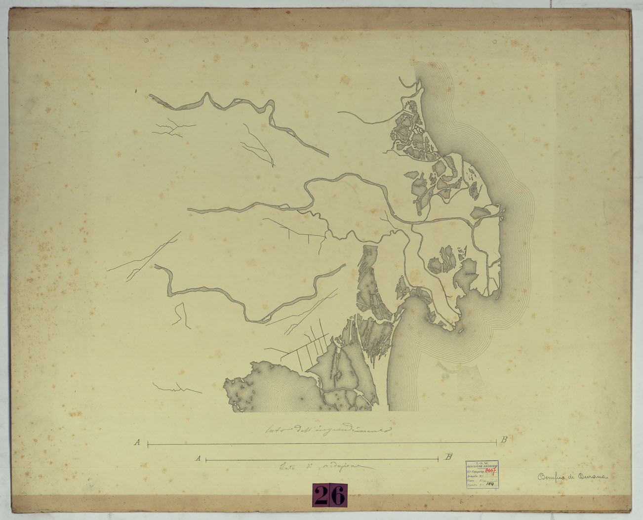 (N:17806) BONIFICA DI BURANA -TAVOLA 2.
 (CA008368) Carte e stampe antiche: riproduzione a colori su carta (formato A1)