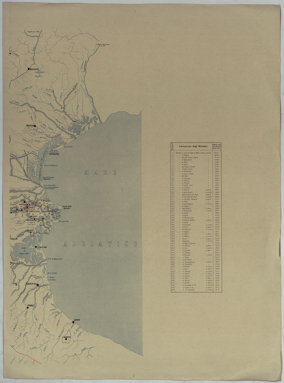 (N:17811) MINISTERO DEI LAVORI PUBBLICI DIREZIONE GENERALE DELLE OPERE IDRAULICHE LIVELLAZIONE DEL FIUME PO ESEGUITA NEL 1874-75. (CA008376) Carte e stampe antiche: riproduzione a colori su carta (formato A1)
