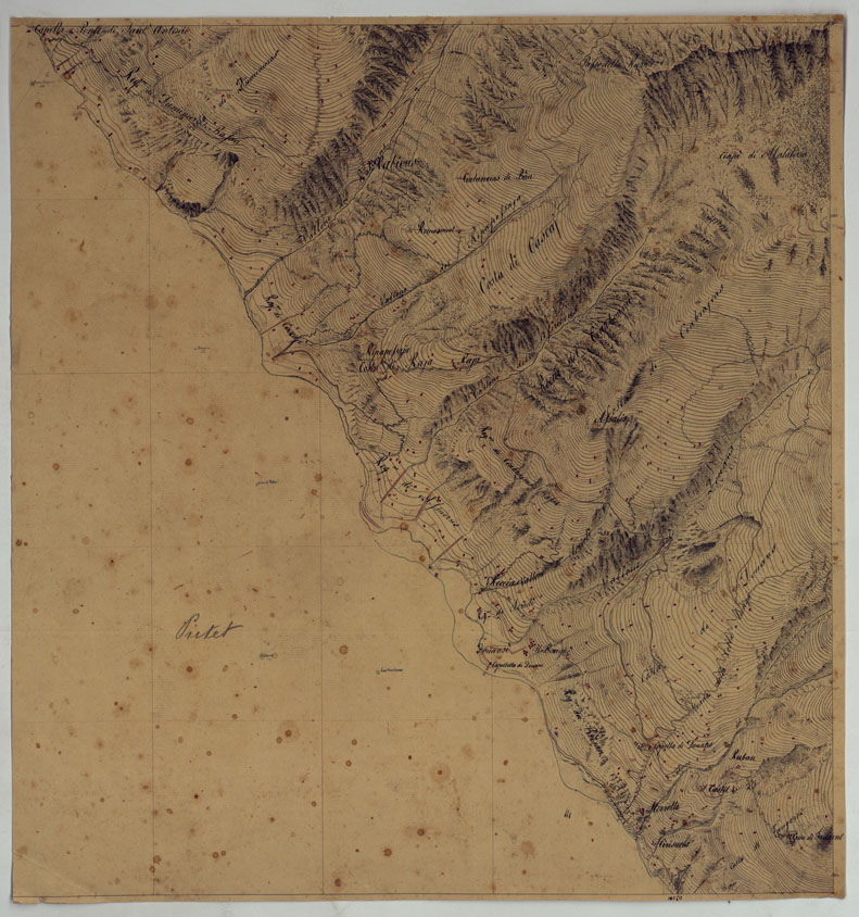 (N:25496) TERRITORIO DELLA CONTEA DI NIZZA MINUTA DI CAMPAGNA PIRTET. (CA008425) Carte e stampe antiche: riproduzione a colori su carta (formato A1)