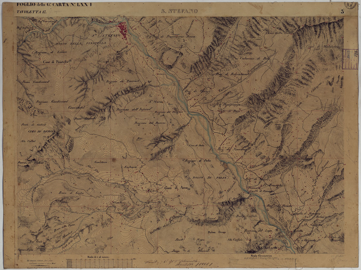 (N:16622) TERRITORIO DELLA CONTEA DI NIZZA - TAVOLA 3  SANTO STEFANO. (CA008429) Carte e stampe antiche: riproduzione a colori su carta (formato A1)