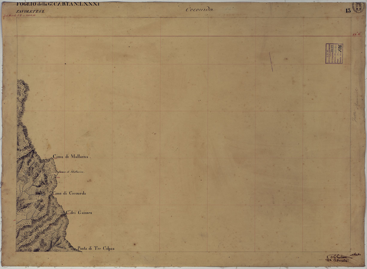 (N:16603) TERRITORIO DELLA CONTEA DI NIZZA - TAVOLA 13  COCOURDA. (CA008441) Carte e stampe antiche: riproduzione a colori su carta (formato A1)