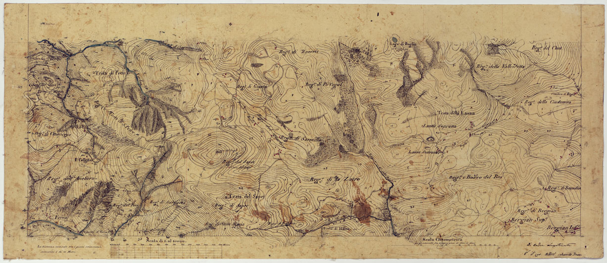 (N:16610) TERRITORIO DELLA CONTEA DI NIZZA - TAVOLA 19 PEONA AGGIORNAMENTO. (CA008448) Carte e stampe antiche: riproduzione a colori su carta (formato A1)