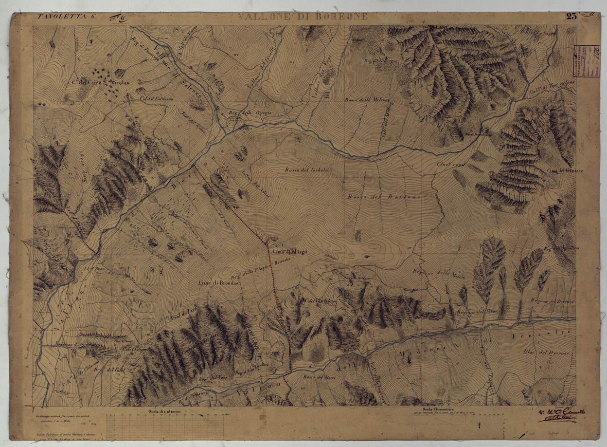 (N:16615) TERRITORIO DELLA CONTEA DI NIZZA - TAVOLA 23  VALLONE DI BOREONE. (CA008452) Carte e stampe antiche: riproduzione a colori su carta (formato A1)