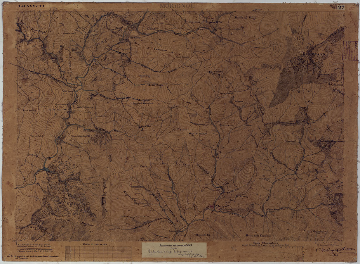 (N:16619) TERRITORIO DELLA CONTEA DI NIZZA - TAVOLA 27  MORIGNOL. (CA008456) Carte e stampe antiche: riproduzione a colori su carta (formato A1)