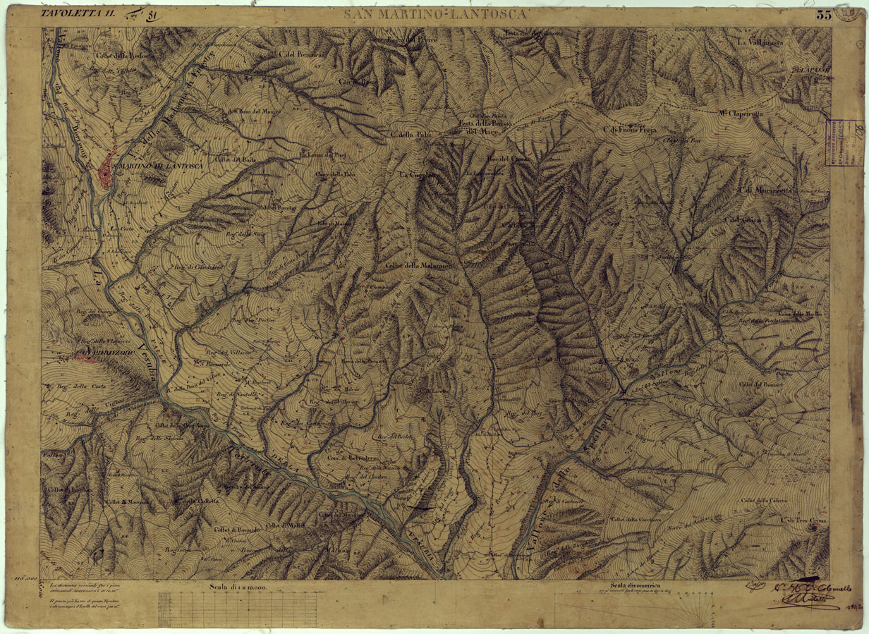 (N:16628) TERRITORIO DELLA CONTEA DI NIZZA TAVOLA 35 SAN MARTINO LANTOSCA. (CA008464) Carte e stampe antiche: riproduzione a colori su carta (formato A1)