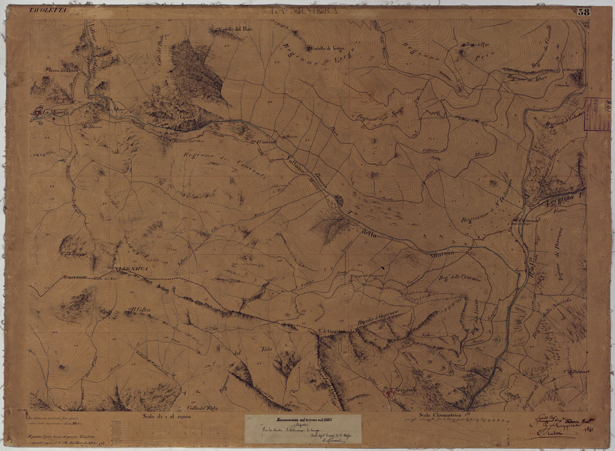 (N:16631) TERRITORIO DELLA CONTEA DI NIZZA - TAVOLA 38  LA MINIERA. (CA008467) Carte e stampe antiche: riproduzione a colori su carta (formato A1)
