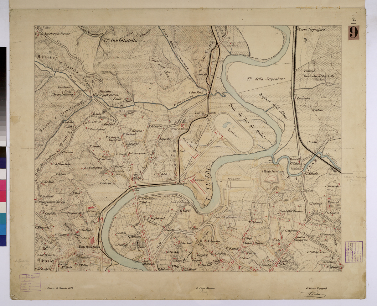 (N:25600) ROMA E DINTORNI - FOGLIO 2. (CA008799) Carte e stampe antiche: riproduzione a colori su carta (formato A1)