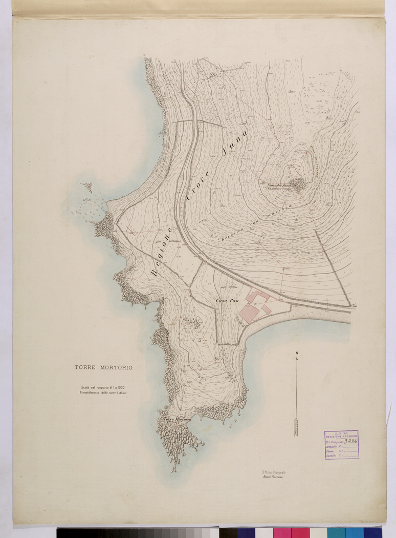 (N:25780) TORRE MORTORIO. (CA008980) Carte e stampe antiche: riproduzione a colori su carta (formato A1)