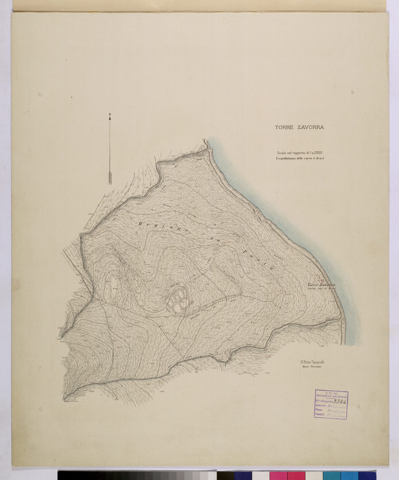 (N:25781) TORRE ZAVORRA. (CA008981) Carte e stampe antiche: riproduzione a colori su carta (formato A1)