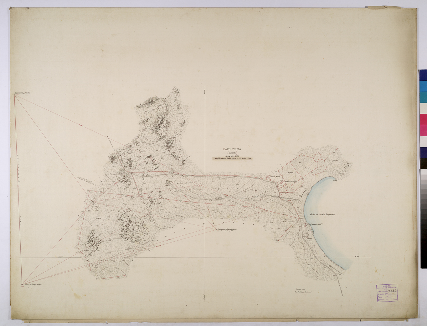 (N:25782) CAPO TESTA. (CA008982) Carte e stampe antiche: riproduzione a colori su carta (formato A1)