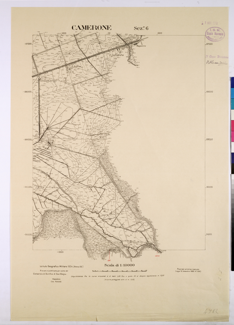 (N:25841) CAMERONE - SEZIONE 6. (CA009040) Carte e stampe antiche: riproduzione a colori su carta (formato A1)