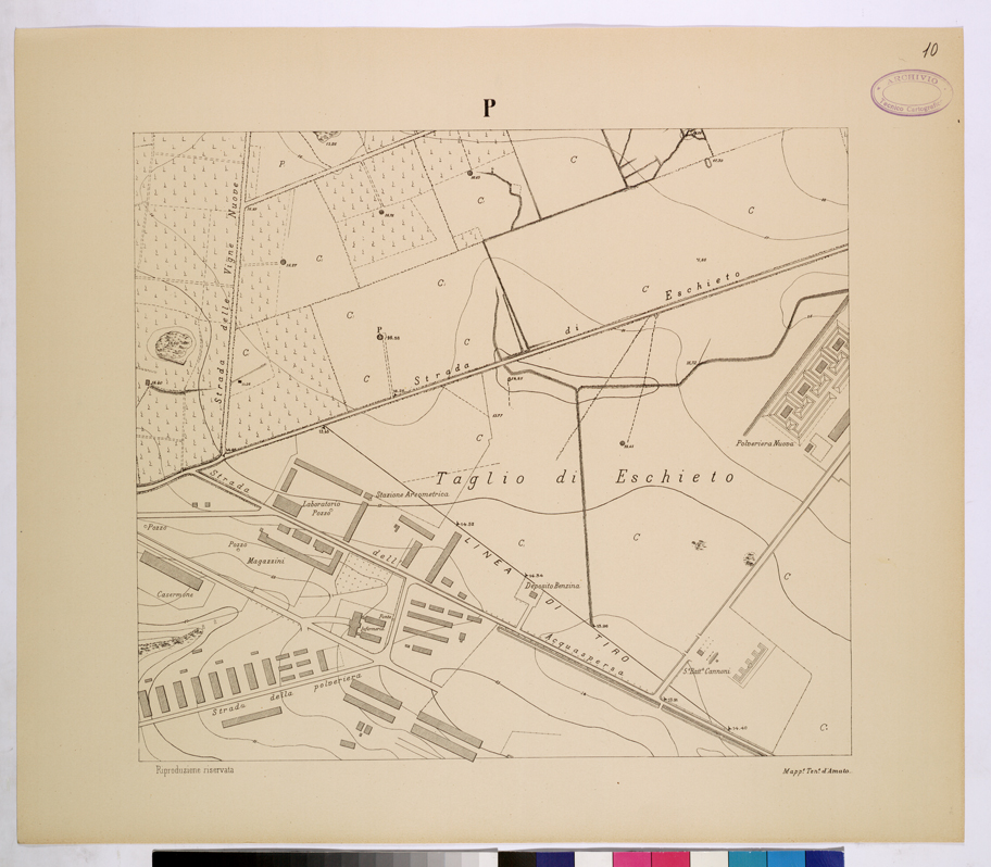 (N:26109) POLIGONO DI NETTUNO - FOGLIO P. (CA009317) Carte e stampe antiche: riproduzione a colori su carta (formato A1)