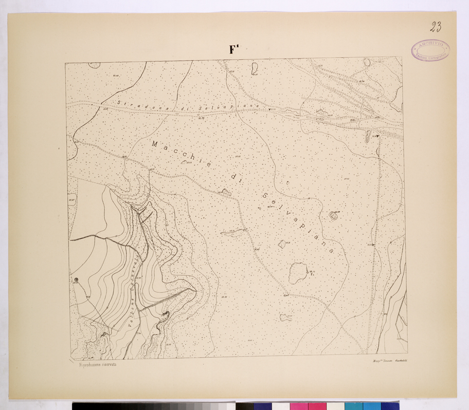 (N:26121) POLIGONO DI NETTUNO - FOGLIO F1. (CA009330) Carte e stampe antiche: riproduzione a colori su carta (formato A1)