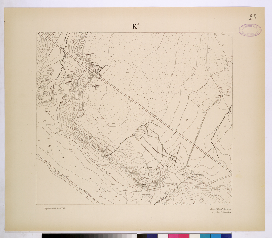 (N:26126) POLIGONO DI NETTUNO - FOGLIO K1. (CA009335) Carte e stampe antiche: riproduzione a colori su carta (formato A1)