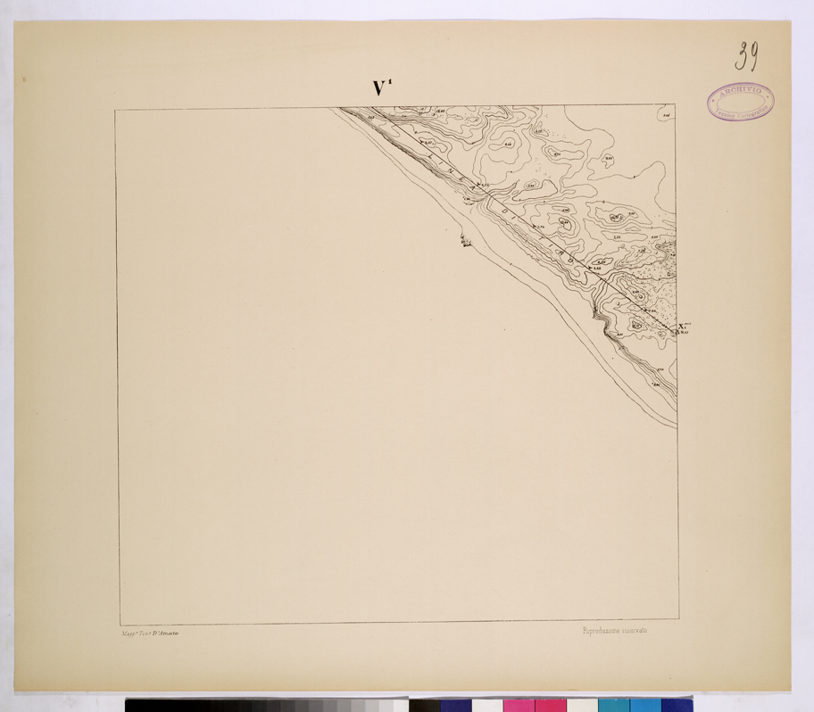 (N:26137) POLIGONO DI NETTUNO - FOGLIO V1. (CA009346) Carte e stampe antiche: riproduzione a colori su carta (formato A1)