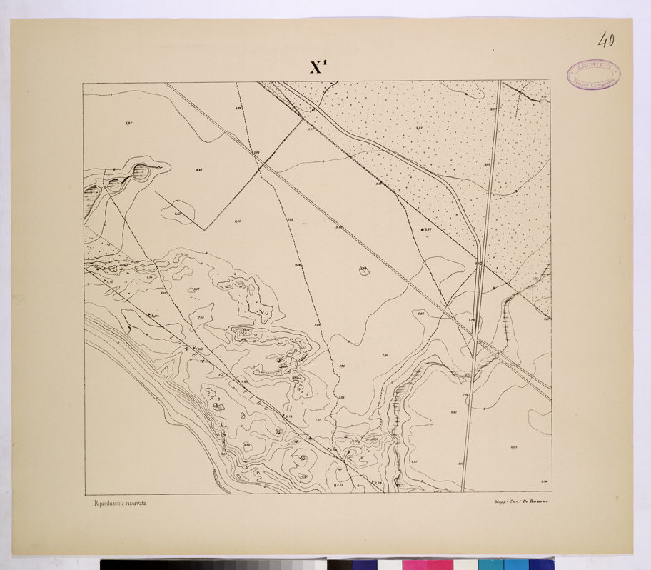 (N:26138) POLIGONO DI NETTUNO - FOGLIO X1. (CA009347) Carte e stampe antiche: riproduzione a colori su carta (formato A1)