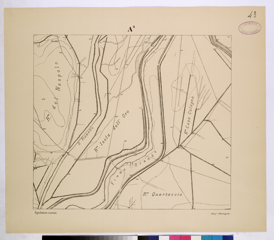 (N:26141) POLIGONO DI NETTUNO - FOGLIO A2. (CA009350) Carte e stampe antiche: riproduzione a colori su carta (formato A1)