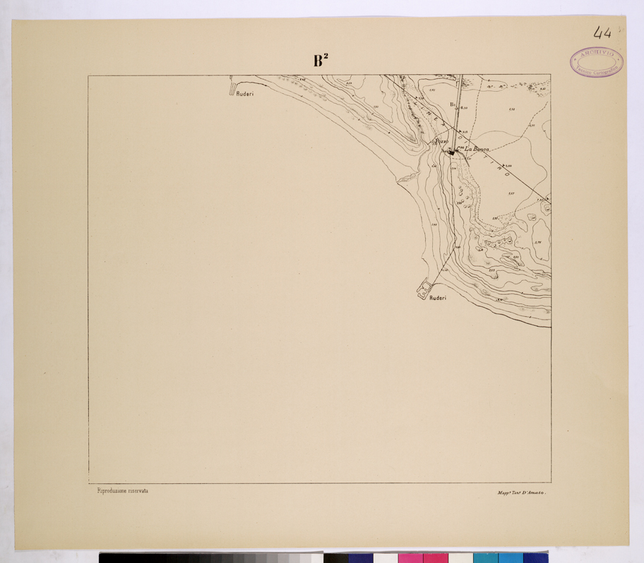 (N:26142) POLIGONO DI NETTUNO - FOGLIO B2. (CA009351) Carte e stampe antiche: riproduzione a colori su carta (formato A1)