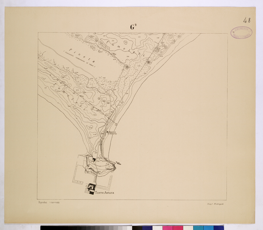 (N:26146) POLIGONO DI NETTUNO - FOGLIO G2. (CA009355) Carte e stampe antiche: riproduzione a colori su carta (formato A1)