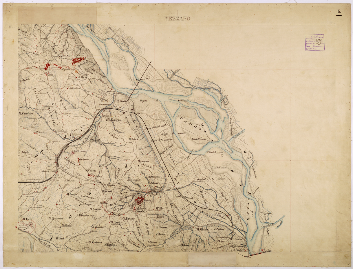 (N:26275) CARTA TOPOGRAFICA DEL GOLFO E BACINO DI SPEZIA - FOGLIO 6. (CA009491) Carte e stampe antiche: riproduzione a colori su carta (formato A1)