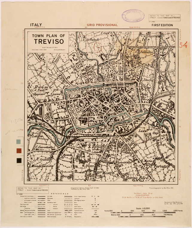 (N:27335) TOWN PLAN OF TREVISO (SE001164) Carte e stampe antiche: riproduzione a colori su carta (formato A2)