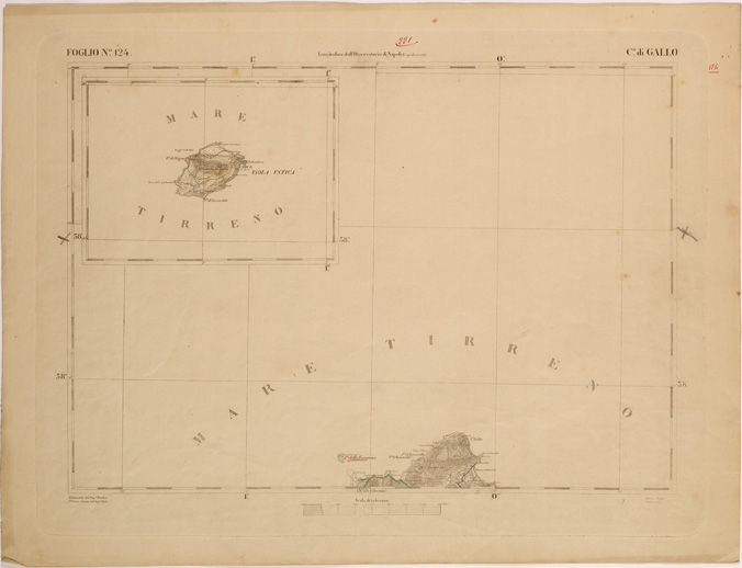 (N:27656) CARTA DELLA SICILIA - C DI GALLO FOGLIO 124. (SE001464) Carte e stampe antiche: riproduzione a colori su carta (formato A2)