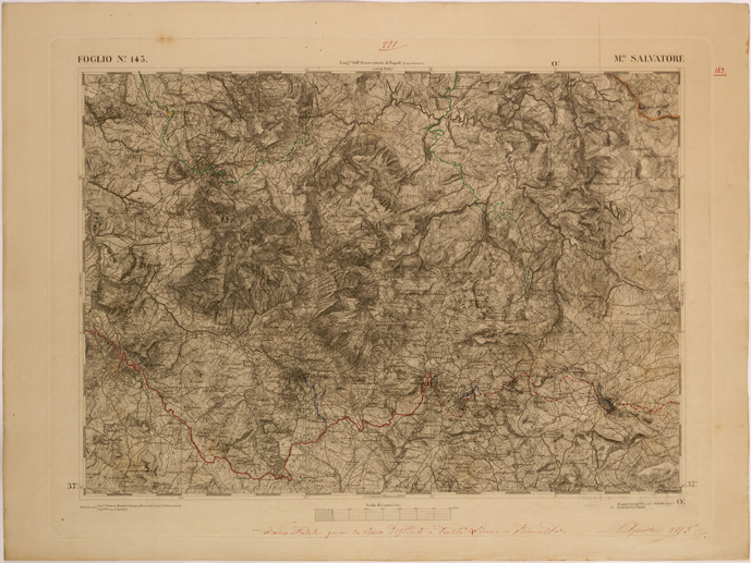 (N:27672) CARTA DELLA SICILIA - M. SALVATORE FOGLIO 143. (SE001480) Carte e stampe antiche: riproduzione a colori su carta (formato A2)