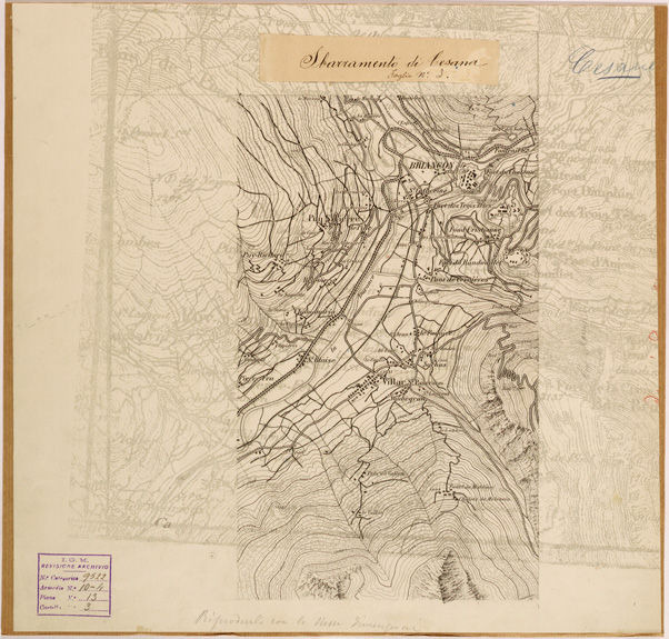 (N:28079) CESANA - FOGLIO 3. (SE001831) Carte e stampe antiche: riproduzione a colori su carta (formato A2)