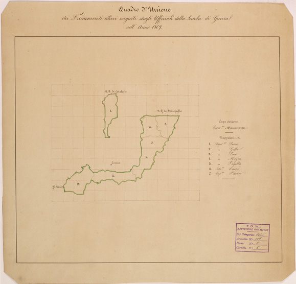 (N:28095) VALLE DORIA ( DESERTS - CLAVIERES ) QUADRO DI UNIONE (SE001847) Carte e stampe antiche: riproduzione a colori su carta (formato A2)