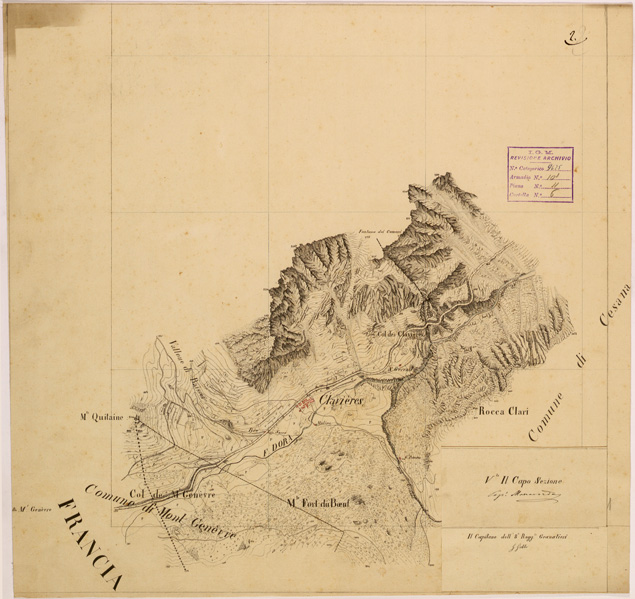 (N:28097) VALLE DORIA ( DESERTS - CLAVIERES ) FOGLIO 2 (SE001849) Carte e stampe antiche: riproduzione a colori su carta (formato A2)