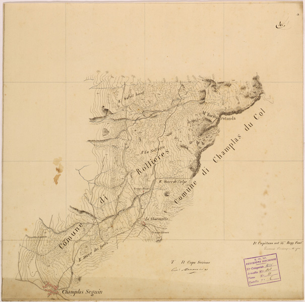 (N:28100) VALLE DORIA ( DESERTS - CLAVIERES ) FOGLIO 4 (SE001852) Carte e stampe antiche: riproduzione a colori su carta (formato A2)