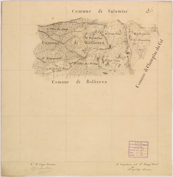 (N:28101) VALLE DORIA ( DESERTS - CLAVIERES ) FOGLIO 5 (SE001853) Carte e stampe antiche: riproduzione a colori su carta (formato A2)