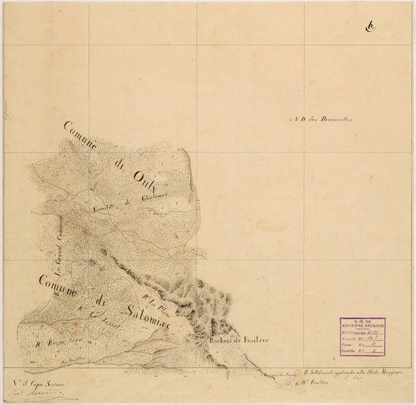 (N:28102) VALLE DORIA ( DESERTS - CLAVIERES ) FOGLIO 6 (SE001854) Carte e stampe antiche: riproduzione a colori su carta (formato A2)