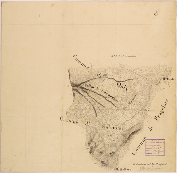 (N:28103) VALLE DORIA ( DESERTS - CLAVIERES ) FOGLIO 7 (SE001855) Carte e stampe antiche: riproduzione a colori su carta (formato A2)
