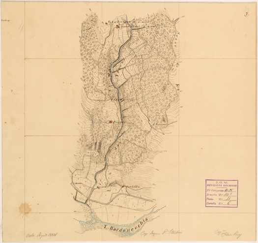 (N:28133) VALLE DORIA E BARDONECCHIA - FOGLIO 02 (SE001870) Carte e stampe antiche: riproduzione a colori su carta (formato A2)