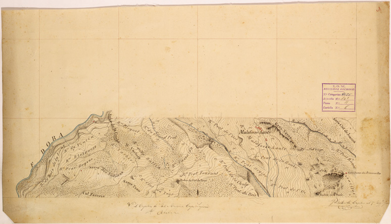 (N:28134) VALLE DORIA E BARDONECCHIA - FOGLIO 03 (SE001871) Carte e stampe antiche: riproduzione a colori su carta (formato A2)