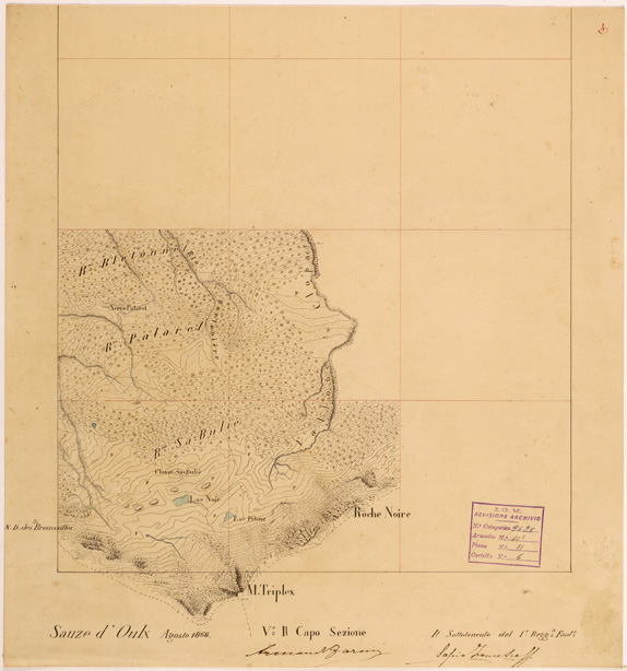 (N:28146) VALLE DORIA E BARDONECCHIA - FOGLIO 04 (SE001872) Carte e stampe antiche: riproduzione a colori su carta (formato A2)