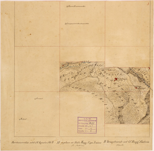 (N:28149) VALLE DORIA E BARDONECCHIA - FOGLIO 07 (SE001875) Carte e stampe antiche: riproduzione a colori su carta (formato A2)