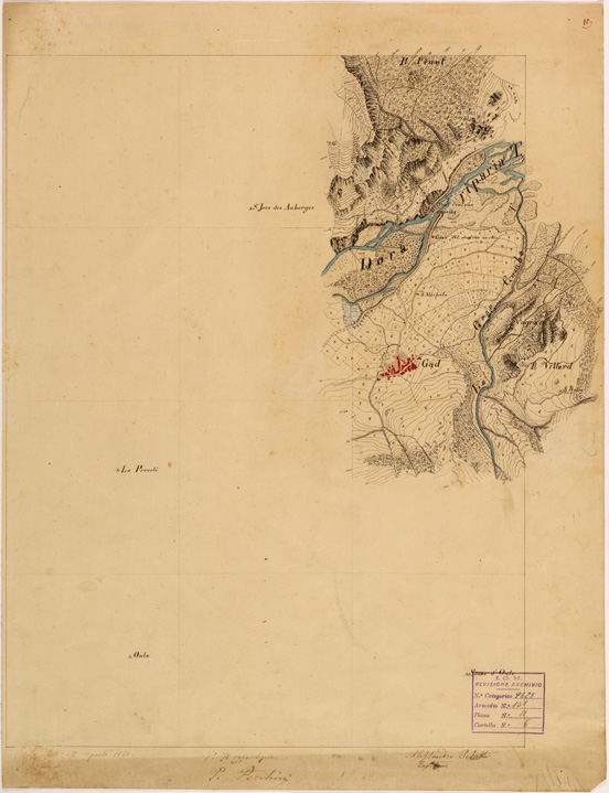 (N:28152) VALLE DORIA E BARDONECCHIA - FOGLIO 10 (SE001878) Carte e stampe antiche: riproduzione a colori su carta (formato A2)